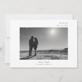 Ultra Minimal Modern Typography Photo Wedding Save The Date (Voorkant)