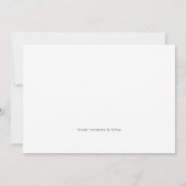 Ultra Minimal Modern Typography Photo Wedding Save The Date (Achterkant)