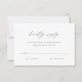 Ultra Minimal | Moderne calligrafie-accent RSVP Kaartje (Voorkant)