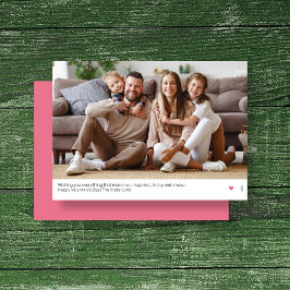 Ultra Minimal Moderne Roze Valentijnsdag Kaart