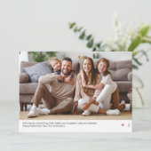 Ultra Minimal Moderne Roze Valentijnsdag Kaart (Staand voorkant)