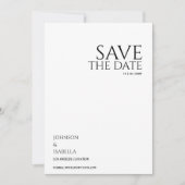 Ultra minimal text photo collection save the date kaart (Voorkant)