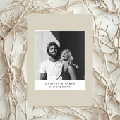 Ultra Minimale Casual Foto Lijst Beige Wedding Save The Date