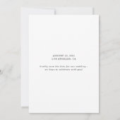 Ultra Minimale Casual Foto Lijst Beige Wedding Save The Date (Achterkant)