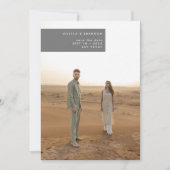 Ultra Minimale Eenvoudige Moderne Fotobruiloft Save The Date (Voorkant)