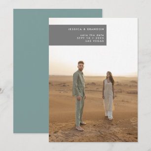 Ultra Minimale Eenvoudige Moderne Fotobruiloft Save The Date