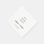 Ultra Minimale Moderne Typografie Bruiloft Welkom Servet (Hoek)