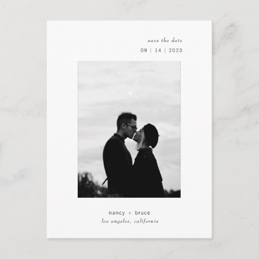 Ultra-minimale moderne Typografie-foto's, opslaan Aankondigingskaart (Voorkant)