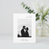 Ultra-minimale moderne Typografie-foto's, opslaan Aankondigingskaart (Staand voorkant)