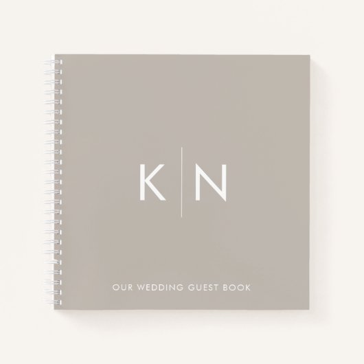 Ultra Minimale Monogram Weddenschap Boek (Voorkant)