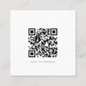 Ultra Minimale Naam & QR-Code Vierkante Visitekaartje (Achterkant)