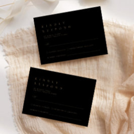 Ultra-minimale typografie Kindly Reageert RSVP-kaa RSVP Kaartje