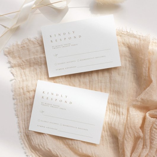 Ultra-minimale typografie Kindly Reageert RSVP-kaa RSVP Kaartje