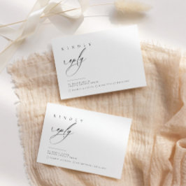 Ultra-minimale typografie RSVP-antwoord | Bijlage RSVP Kaartje