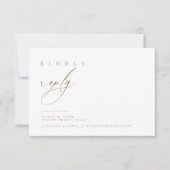 Ultra-minimale typografie RSVP-reactie | Openbare  RSVP Kaartje (Voorkant)