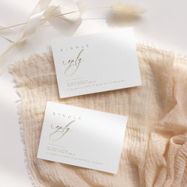 Ultra-minimale typografie RSVP-reactie | Openbare  RSVP Kaartje