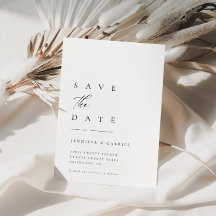Ultra-minimale typografie Save the Date |