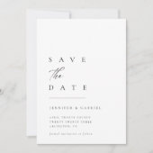 Ultra-minimale typografie Save the Date | Kaart (Voorkant)