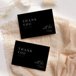 Ultra-Minimale Typografie Wedding Hartelijk dank Bedankkaart