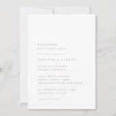 Ultra-minimale uitnodiging voor Typografie Wedding (Voorkant)