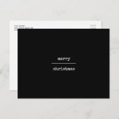 Ultra-minimalistisch modern, prettig kerstfeest briefkaart (Voorkant / Achterkant)