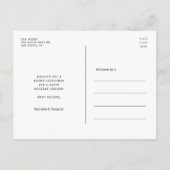 Ultra-minimalistisch modern, prettig kerstfeest briefkaart (Achterkant)