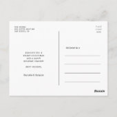 Ultra-minimalistisch modern, prettig kerstfeest briefkaart (Achterkant)