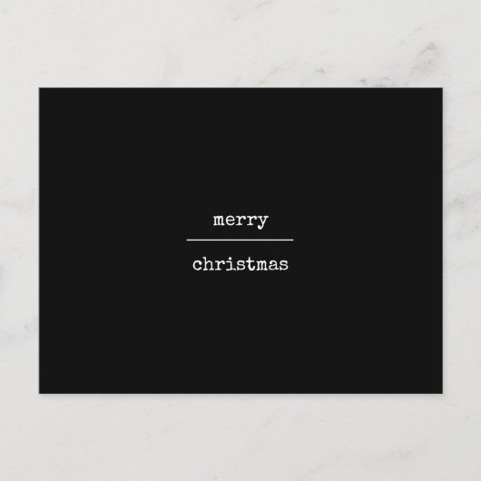 Ultra-minimalistisch modern, prettig kerstfeest briefkaart (Voorkant)