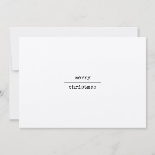 Ultra-minimalistisch modern, prettig kerstfeest feestdagenkaart (Voorkant)