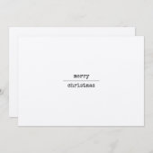 Ultra-minimalistisch modern, prettig kerstfeest feestdagenkaart (Voorkant / Achterkant)