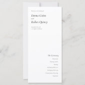 Ultra minimalistisch zwart-wit huwelijksprogramma (Voorkant)