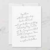 Ultra minimalistische hand geschreven bruiloft uit kaart (Voorkant)