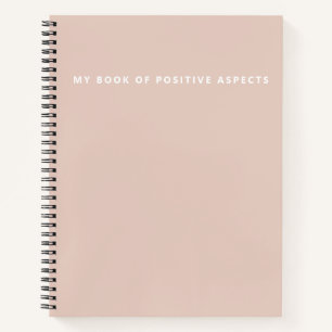 Ultra minimalistische positieve aspecten roze notitieboek