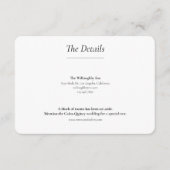 Ultra minimalistische zwart-wit bruiloft informatiekaartje (Voorkant)