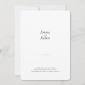 Ultra minimalistische zwart-wit foto bruiloft kaart (Voorkant)