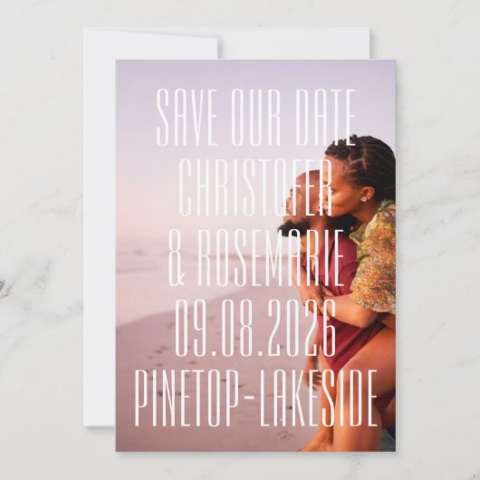 Ultra Modern 2 Volledige Foto's Grote Bold Detail  Save The Date (Voorkant)