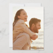 Ultra Modern 2 zijdig grote vet foto terug bruilof Save The Date (Achterkant)