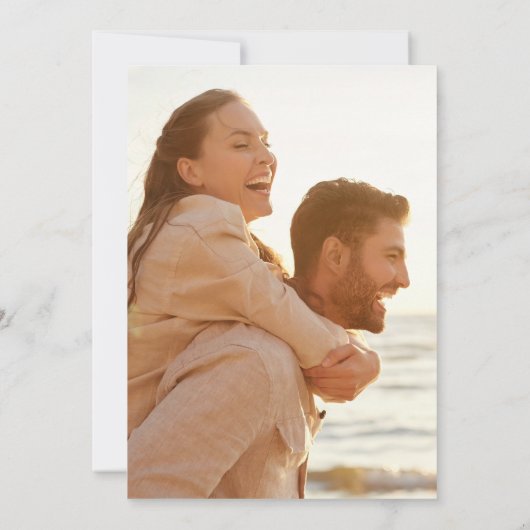 Ultra Modern 2 zijdig grote vet foto terug bruilof Save The Date (Achterkant)