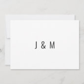 Ultra Modern B/W Engagement Party Kaart (Achterkant)