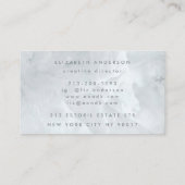 Ultra Modern Big Funky Script Quartz Marble Visitekaartje (Achterkant)