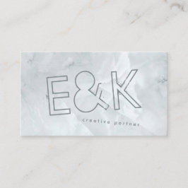 Ultra Modern Big Funky Script Quartz Marble Visitekaartje
