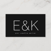 Ultra Modern Big Monogram Black Visitekaartje (Voorkant)