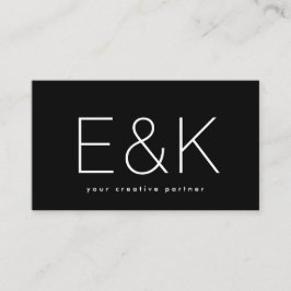 Ultra Modern Big Monogram Black Visitekaartje