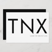 Ultra Modern Bold Big Bedankt Moeder Dag (Voorkant / Achterkant)