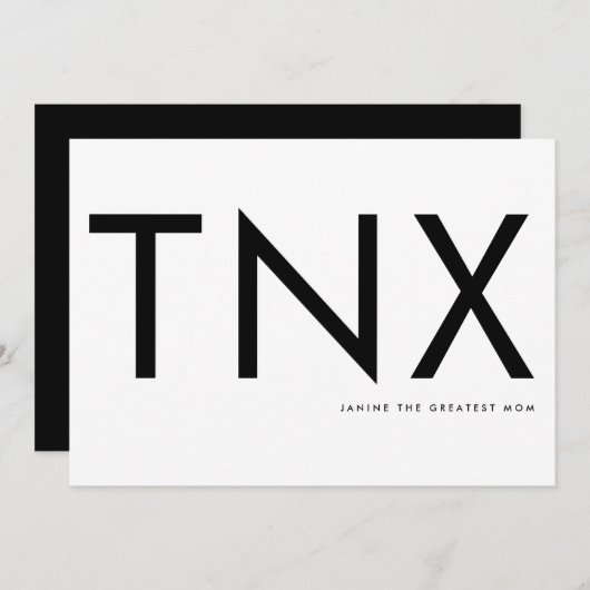 Ultra Modern Bold Big Bedankt Moeder Dag (Voorkant / Achterkant)