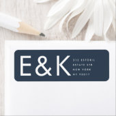 Ultra Modern Bold Big Monogram Blue Etiket (Insitu)