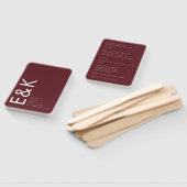 Ultra Modern Bold Big Monogram Burgundy Maroon Handwaaier (Niet-gemonteerd)