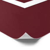 Ultra Modern Bold Big Monogram Burgundy Maroon Poster (Hoek)