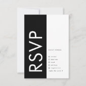 Ultra Modern Bold Big Monogram Funky Weddenschap RSVP Kaartje (Voorkant)