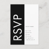 Ultra Modern Bold Big Monogram Funky Weddenschap RSVP Kaartje (Voorkant)